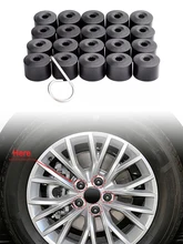  20Pcs Wheel Nut Bolt Head Covers Hub Screw Cover Protection Caps for VW Transporter T5 T6 2003-2020 Black with Removal Tool 17mm 