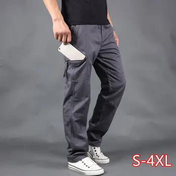 

Multi-bag Overalls Loose Large Size Straight Pants Summer Thin Casual Pants Men's Cotton Army Pants Tide