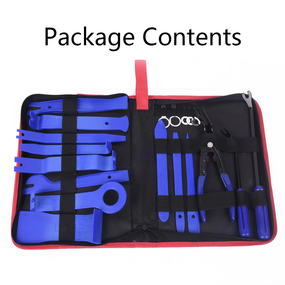 

19Pc Car Trim Removal Tool Set Pry Bar Panel Door Interior Clip Hand Tool W/ Box