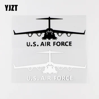 

YJZT 16X6.4CM U.S.AIR FORCE Aircraft Personality Car Stickers Vinyl Decals Black / Silver 10A-0009