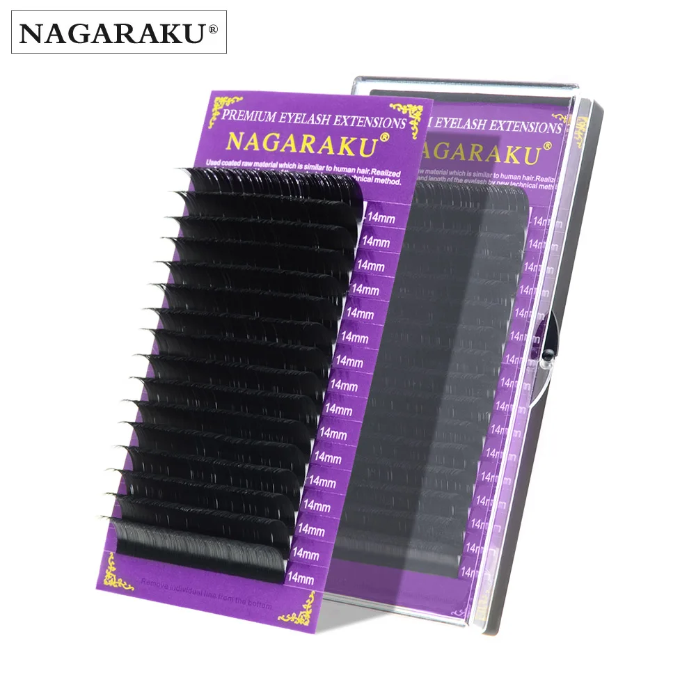 Накладные ресницы NAGARAKU naga-001 из искусственной норки 16 рядов 0.5-1 см | Красота и