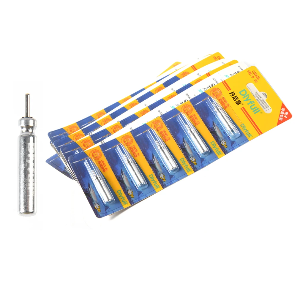 10pcs/lot CR425 Batteries Fishing Electric Floats 3V Night Light Lithium Pin Cells LED Float | Спорт и развлечения