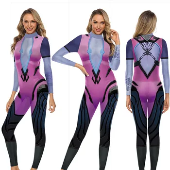 

2020 Halloween costumes 3D Printing Lady D VA Costume for women plus size Cosplay dva Zentai Spandex Dva Bodysuit