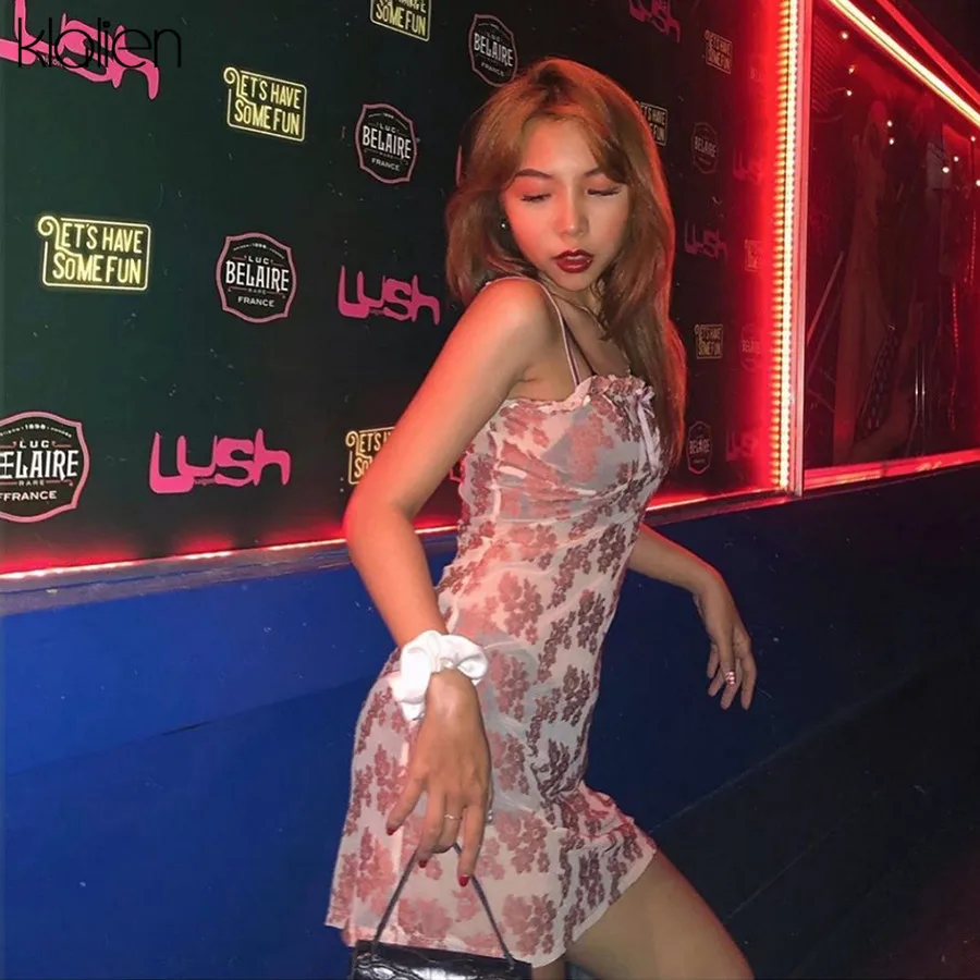 

KLALIENT see through bow Sexy Red Print strapless Sleeveless Bodycon Dress 2019 New Autumn Fashion Women sexy Club Party