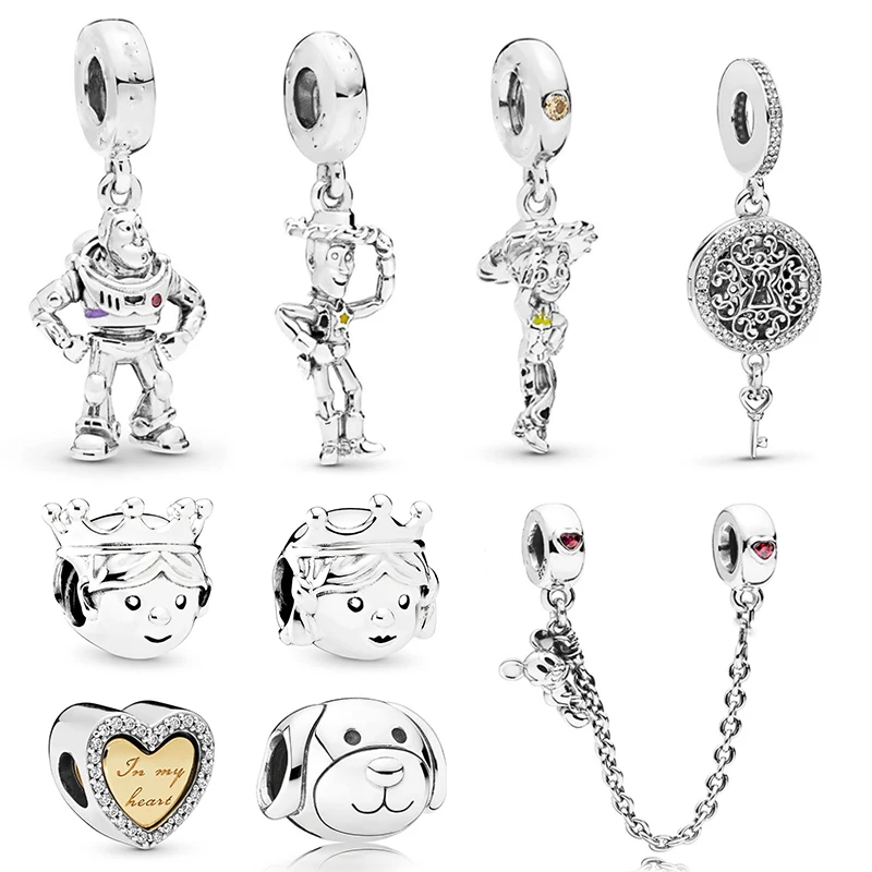 

2Pcs/lot Special Offer Dinosaur Charms Beads fit Pandora Bracelets Necklace for Women DIY Jewelry Accessories Ladybug Lion Zebra