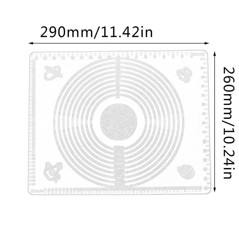 Антипригарная силиконовая шкала коврик для выпечки печь прокатки тесто коврик для выпечки прокатки помадка, кондитерские изделия коврик инструменты для приготовления пищи