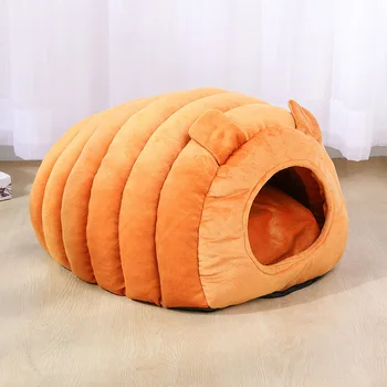 

Warm Cozy Pet Bed Dog & Cat Beds House Cute Semi-enclosed Portable Litter Cat Dog House Amall Dog Cat Sofa Bed Kennel Pets Nest