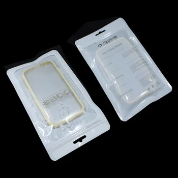 

DHL Mobile Phone Case Cover Retail Packaging Package Bag for iPhone 4 4S 5 5S 6 Plus Plastic Ziplock Poly Pack White Storage Bag