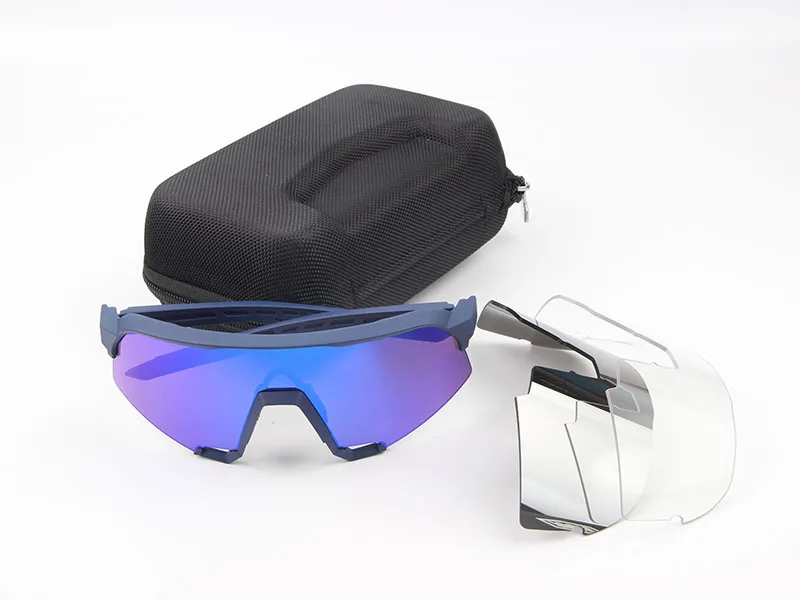 Очки для велоспорта, новинка, S3 Racetrap S2, велосипедные солнцезащитные очки, Peter MTB, очки, солнцезащитные очки, UV400, очки с 3 линзами - Цвет: BlueS3