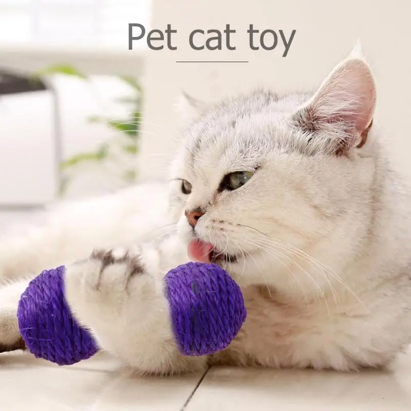 Кошка котенок сизаль Конопля гантели игрушки домашние животные царапина жевание Прорезыватель скрипучий игрушка