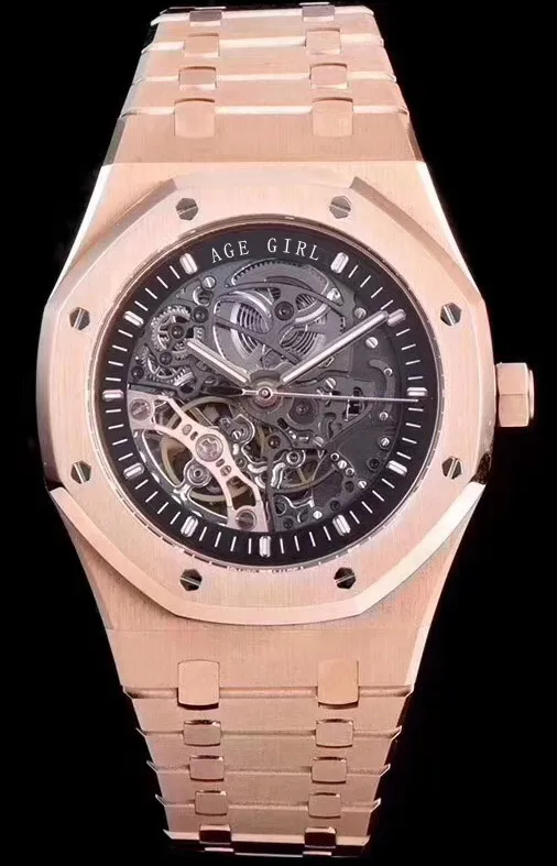 

2019 Luxury Brand New Automatic Mechanical Men Sapphire Glass Transparent Skeleton Rose Gold Black Tourbillion Watches AAA+