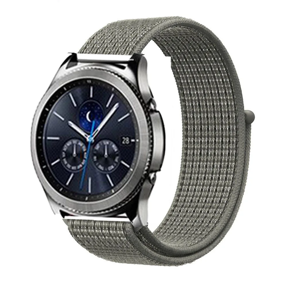 Galaxy watch 46 мм ремешок для samsung gear S3 Frontier 42 мм active 2 huawei watch gt ремешок amazfit bip нейлон 22 мм ремешок для часов 44 40 - Цвет ремешка: sprucc fog 34