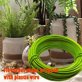 

Garden Tie Strapping Rope 10meters Plastic Coated Iron Wire Gardening Binding Wire Flower DIY UD88