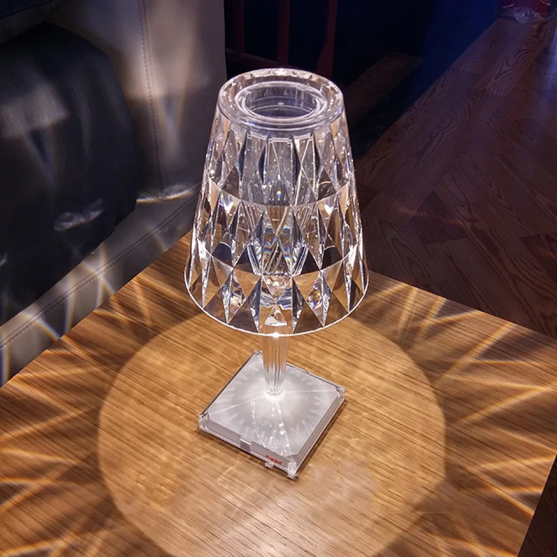 Акриловая Настольная лампа Kartell в итальянском стиле перезаряжаемый светодиодный