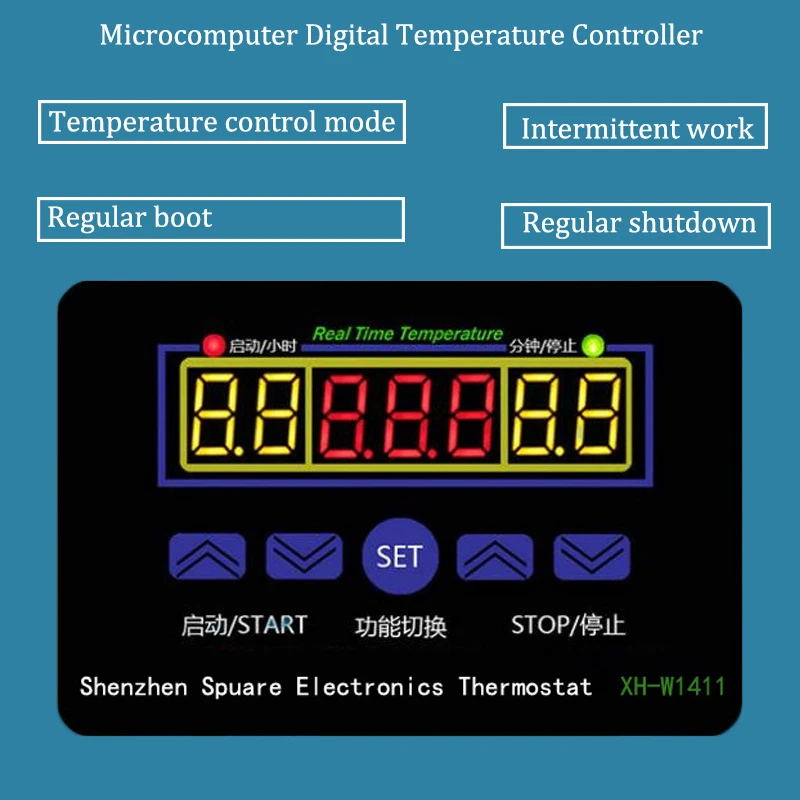 Pymeter XH-W1411 цифровой регулятор температуры три дисплея многофункциональный