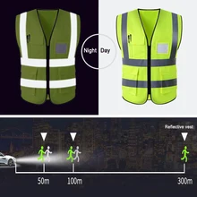 Светоотражающий жилет со светоотражающей полиэфирной тканью, защитная одежда