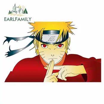 

EARLFAMILY 13cm x 7.9cm For Naruto Funny Car Stickers Repair Decal Waterproof Vinyl Material Scratch-Proof Suitable for RV Decor