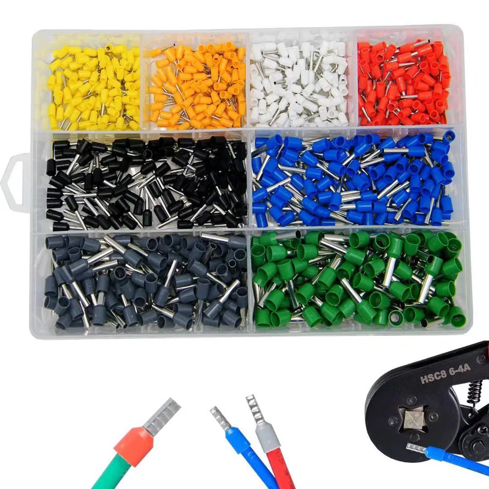 

800Pcs Wire Ferrules Sopoby Insulated Crimp Pin Terminal Kit For Electrical Projects Wire Ferrule Terminals