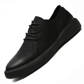 

Real Sneakers Leather 2019 Spring Autumn Men's Casual Shoes Moccasins Loafers Breathable Driving Shoes Men Soft Bottom Plus Size