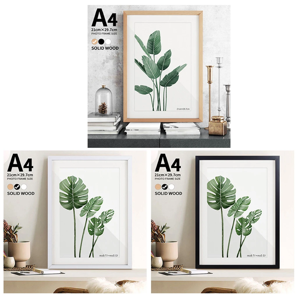 Simple Wooden Frame A3 Black White Color Picture Photo Frames for Wall picture frames wall photo frame home decor