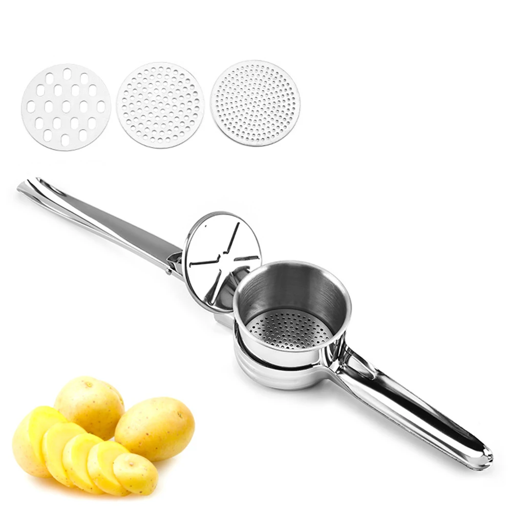 

Three-in-One Stainless Steel Juicer Potato Crusher Crushed Masher Potato Machine Fruit Juicer Creative Kitchen Accessories 5
