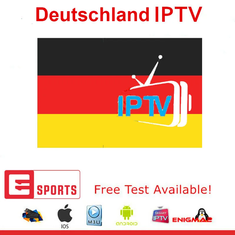 1 год HD Германия IP tv подписка 200 Live tv VOD для Android tv Box smart tv Enigma2 бесплатный тест IP tv M3U Deutschland каналы