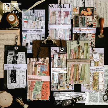 

Retro Bills Stationery Stickers Scrapbooking Diary Stick Label Diary Album Stickers Office Supplies