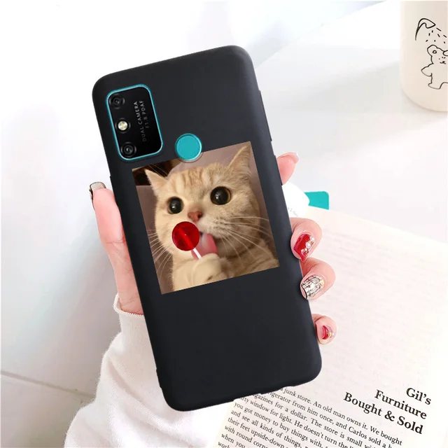 For Huawei Honor 8S 8A 8C 8X 6X 6C 9A 9C 9S 9X Lite 7C 7A Pro Case Cute Cat Matte Candy Silicone Cover Honor V10 V20 V30 X10 V9 001U129
