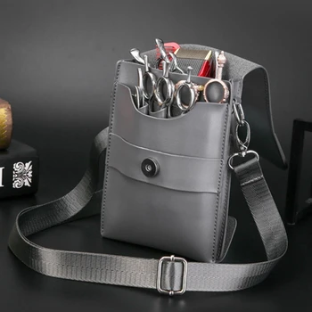 

Barber Hairdressing Kit Pouch Hair Styling Equipment Belt Bag Leather Haircut Holster Messenger Bag for storage Clips