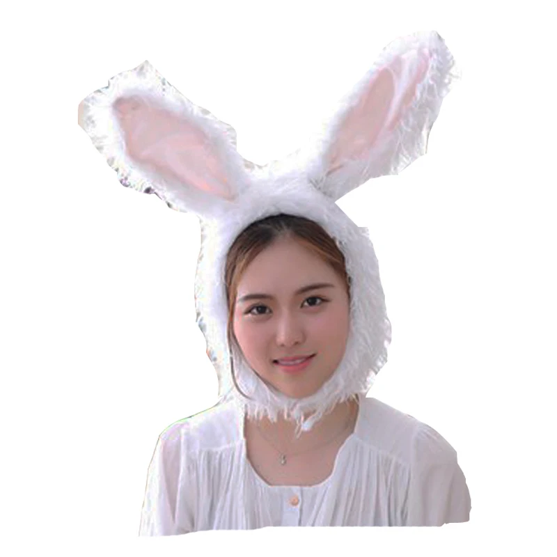 

Long-haired bunny ears hat rabbit headgear plush toy hat stuffed toy cap