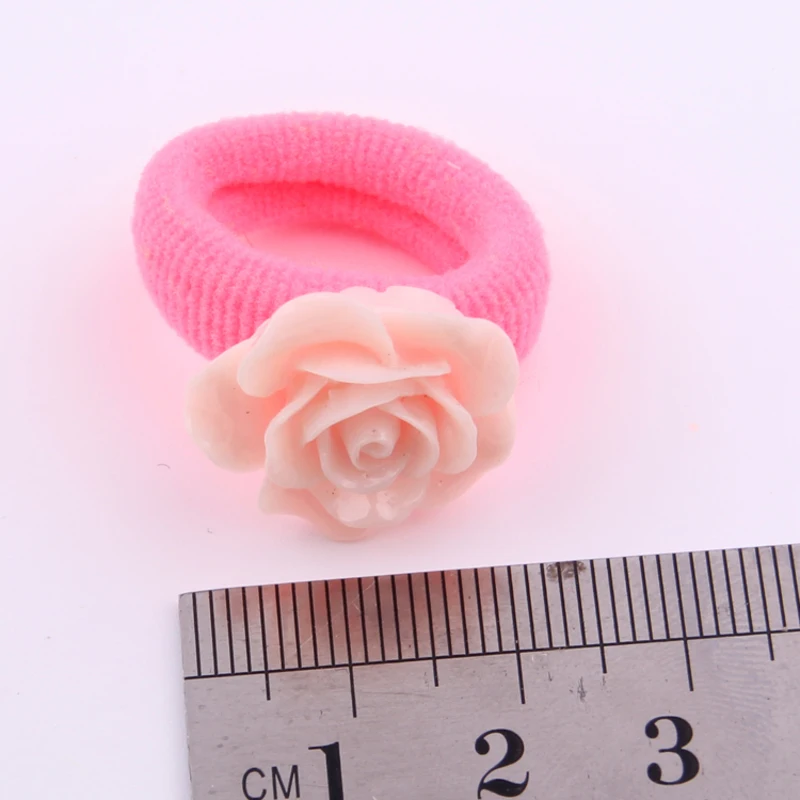 20 шт Хлопковые резинки для волос с цветочком 2 5 см|hair band|girls hairgirls hair accessories |