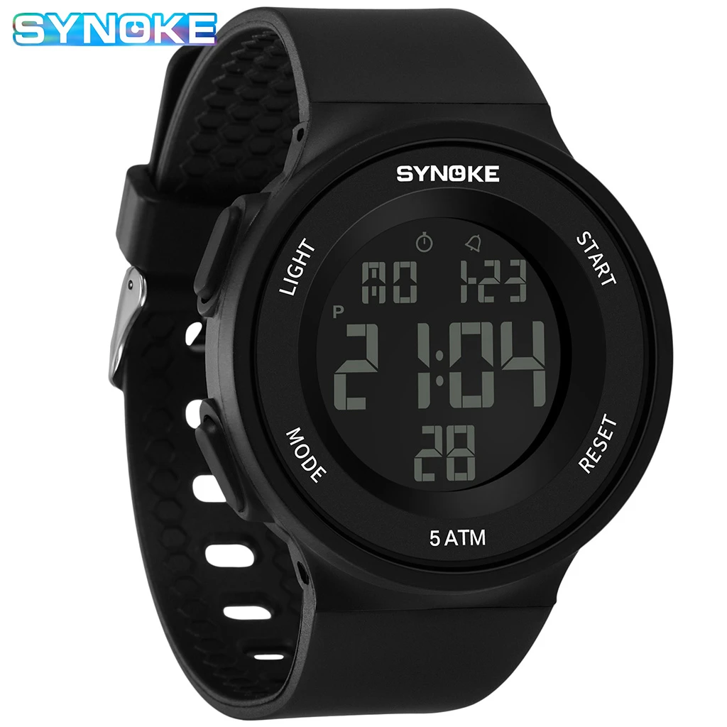 Men Dive Sports Digital Watch Mens Watches Military Army 50M Waterproof Robust Structure Professional Diving SYNOKE Brand