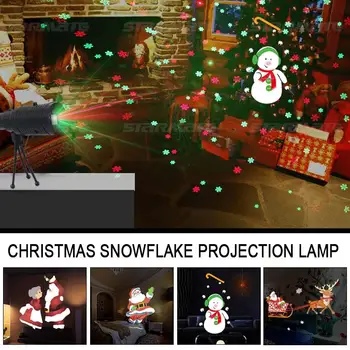 

LED Home Flashlight Christmas Decor Moving Stage Light RGBW 4 Pattern Landscape Lamp Xmas Projector Lights Outdoor Portable