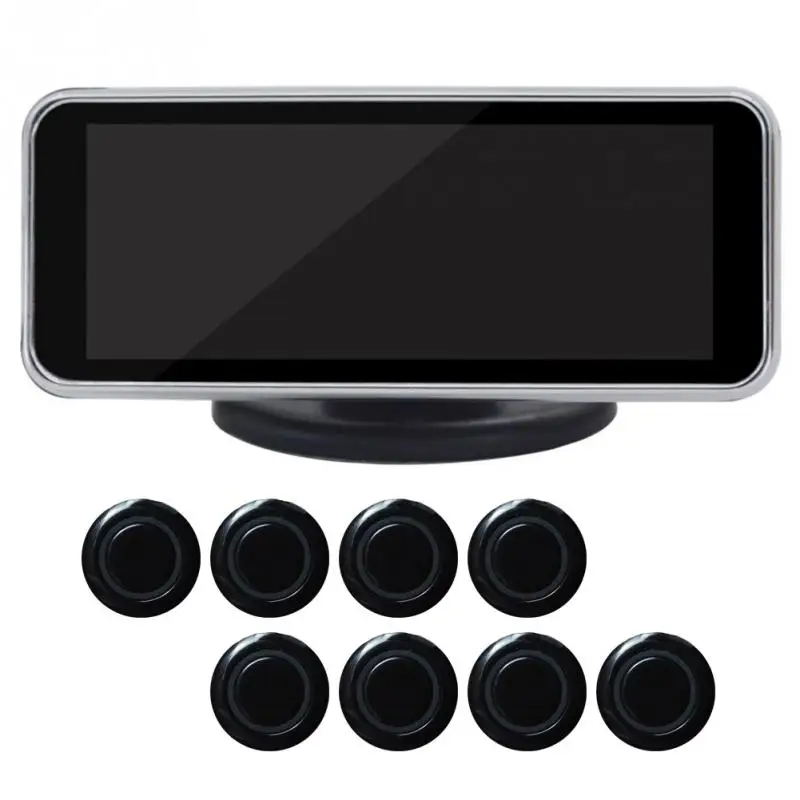 

Parking Sensor Parktronic 8 Sensors Car Automobile Reversing Radar Electronics Auto Detector Backing Assistance Kit Voice Buzzer