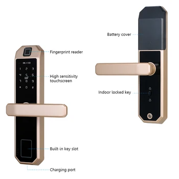

Smart Door Lock 4 Ways to Unlock Intelligent Audio Navigation Touchscreen Anti-peep Anti-decode High End Fingerprint Door Lock