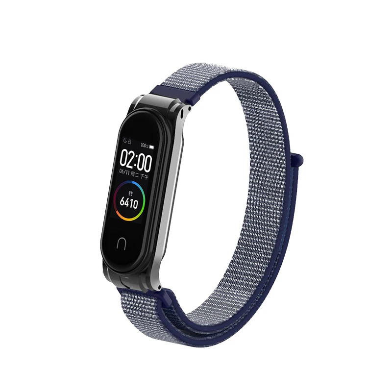 Нейлоновый браслет-петля для Xiaomi mi, ремешок 4/3, mi Band 4, аксессуары для Xiaomi mi, ремешок 3, сменный ремешок - Цвет: 7397