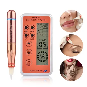 

Digital Charmant 2 Permanent Makeup Machine Kits for Eyebrow Lips Rotary Swiss Microblading MTS Pen Set