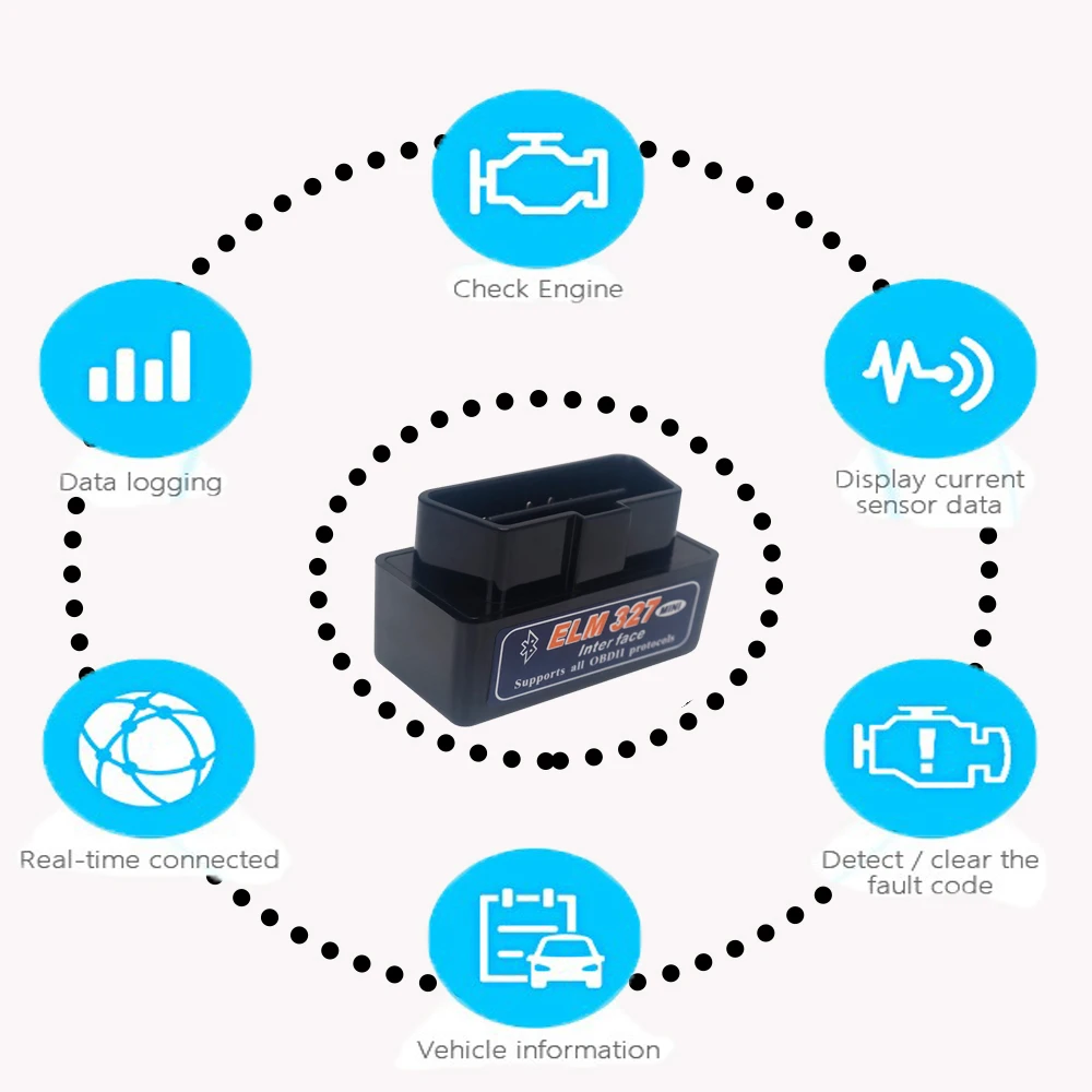Автоматический сканер ELM327 OBD 2 V2.1 PIC18F25K80 чип Bluetooth версия код ридер работает для Android OBD II ELM327 автомобильные аксессуары