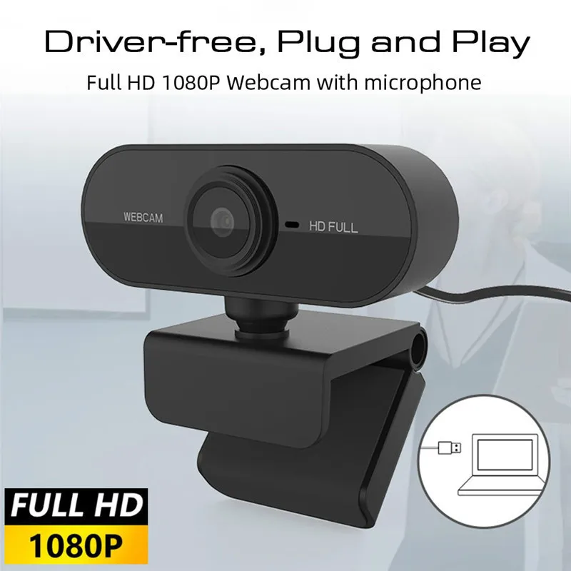 

Full HD 1080P Webcam USB With Mic Mini Computer Camera,Flexible Rotatable , for Laptops, Desktop Webcam Camera Online Education