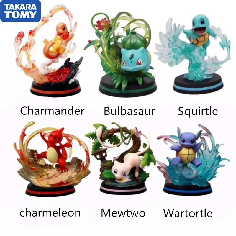 

TAKARA TOMY Pokemon Large 11-14CM HP Charmander Popplio Litten Rowlet Treecko Eevee Fennekin Anime Action Figure Dolls Toy