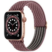 

Nylon Strap For Apple Watch Band Series 6 7 SE 40mm 44mm 41mm 45mm iWatch 4 5 Elastic Watchbands For Applewatch 3 42mm 38mm Band