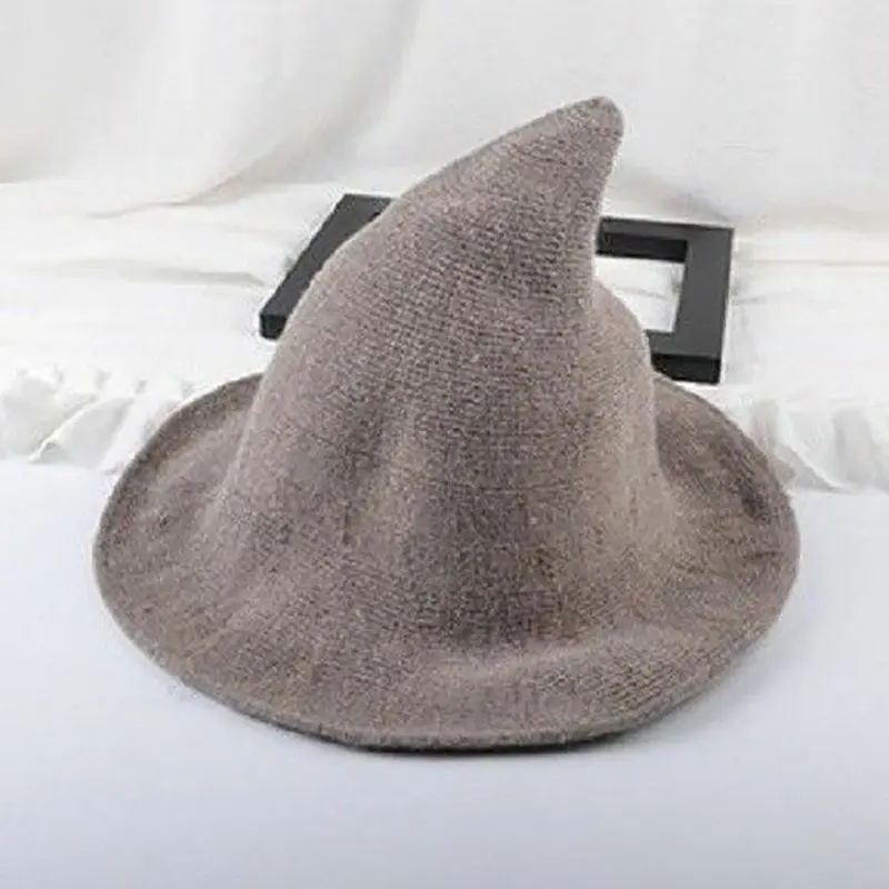 Halloween Costumes Accessories Women Modern Witch Hat Pointed Caps Made From Wool Party Club Witches Hats 6 Colors cosplay hats