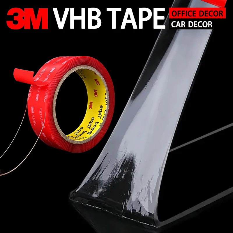 Cinta adhesiva transparente de doble cara para coche, Adhesivo acrílico resistente a las quemaduras solares, Cinta adhesiva 3M