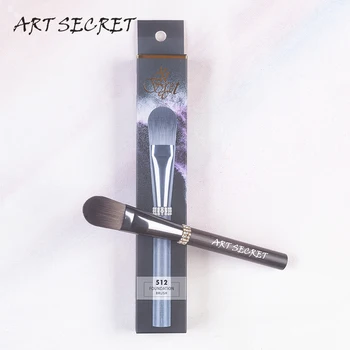 

Art Secret 512 Pro Cosmetic Makeup Brush Foundation Brush With Squirrel Hair Mix Goat Hair Gun Aluminum Ferrule Bamboo Handle
