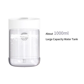 

USB Charging Storage LED Display Water Rhyme Humidifier Direct Water Sprayer Home Air Purifier Two Modes Adjustable Air Humidifi