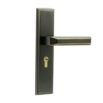 

Aluminum Alloy Door Locks Continental Bedroom Minimalist Interior Door Handle Lock Cylinder Security Mute Door Lock Household