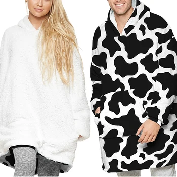 

Thicked Winter Pajamas Nightgown for Lovers Soft Fleece Nightdress Women Maxi Long Oversized Hooded Funny Bathrobe Men Peignoir