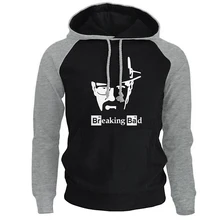 Мужская Уличная одежда с принтом «BREAKING BAD», осенне-зимние толстовки с капюшоном реглан, брендовая спортивная одежда, флисовый пуловер в стиле Харадзюку