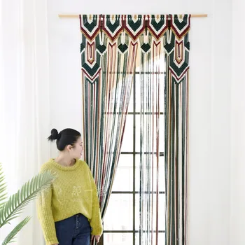 

That hang hand braided partition half shade curtain wind contracted b&b decoration Home decoration