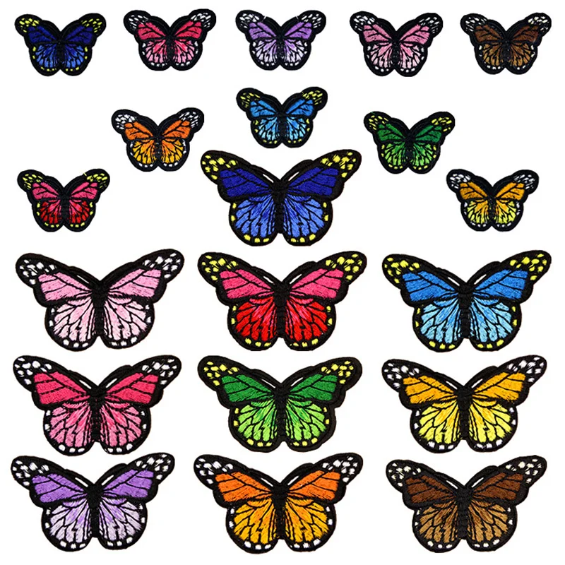 10pcs Cute Butterfly Embroidery Patches For Clothing DIY Iron On Patches On  Clothes Animal Patch Custom Patch